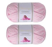 Utopia Crafts Cuddle Super Chunky Chenille Soft Yarn for Knitting and Crochet 2X 100g (Baby Pink)