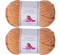 Utopia Crafts Cuddle Super Chunky Chenille Soft Yarn for Knitting and Crochet 2X 100g (Dark Peach)