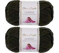 Utopia Crafts Cuddle Super Chunky Chenille Soft Yarn for Knitting and Crochet 2X 100g (Onyx)