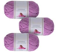 Utopia Crafts Cuddle Super Chunky Chenille Soft Yarn for Knitting and Crochet 3X 100g (Lavender)