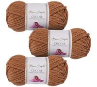 Utopia Crafts Cuddle Super Chunky Chenille Soft Yarn for Knitting and Crochet 3X 100g (Old Copper)