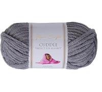 Utopia Crafts Cuddle Super Chunky Chenille Soft Yarn for Knitting and Crochet (Medium Grey, 100g)