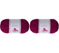 Utopia Crafts Cuddle Super Chunky Chenille Soft Yarn for Knitting and Crochet (Purple, 100g) (Pack of 2)