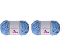 Utopia Crafts Cuddle Super Chunky Chenille Soft Yarn for Knitting and Crochet (Sky, 100g) (Pack of 2)