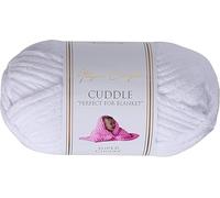 Utopia Crafts Cuddle Super Chunky Chenille Soft Yarn for Knitting and Crochet (White, 100g)