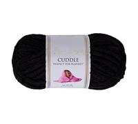 Utopia Crafts Cuddle Super Chunky Chenille Yarn Black, 100g 60m Ball, Fluffy, Soft & Easy to Use, Perfect Chunky Yarn for Crochet & Knitting, Machine Washable, Beginner-Friendly Wool Alternative