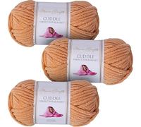 Utopia Crafts Cuddle Super Chunky Chenille Yarn Dark Peach, 100g 60m Ball, Fluffy, Soft & Easy to Use, Perfect for Crochet & Knitting, Machine Washable, Beginner-Friendly Wool Alternative - Pack of 3