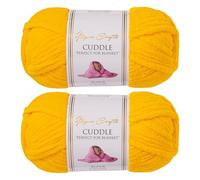 Utopia Crafts Cuddle Super Chunky Chenille Yarn Gold Drop, 100g 60m Ball, Fluffy, Soft & Easy to Use, Perfect for Crochet & Knitting, Machine Washable, Beginner-Friendly Wool Alternative - Pack of 2