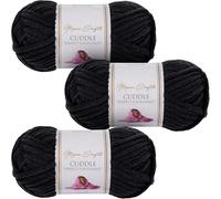 Utopia Crafts Cuddle Super Chunky Chenille Yarn Heavy Metal 100g 60m Ball, Fluffy, Soft & Easy to Use, Perfect for Crochet & Knitting, Machine Washable, Beginner-Friendly Wool Alternative - Pack of 3