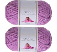 Utopia Crafts Cuddle Super Chunky Chenille Yarn Lavender, 100g 60m Ball, Fluffy, Soft & Easy to Use, Perfect for Crochet & Knitting, Machine Washable, Beginner-Friendly Wool Alternative - Pack of 2