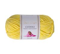 Utopia Crafts Cuddle Super Chunky Chenille Yarn Lemon Yellow, 100g 60m Ball, Fluffy, Soft & Easy to Use, Ideal Chunky Yarn for Crochet & Knitting, Machine Washable, Beginner-Friendly Wool Alternative
