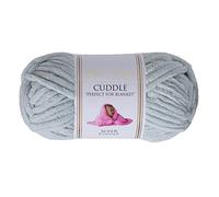 Utopia Crafts Cuddle Super Chunky Chenille Yarn Light Grey, 100g 60m Ball, Fluffy, Soft & Easy to Use, Perfect Chunky Yarn for Crochet & Knitting, Machine Washable, Beginner-Friendly Wool Alternative