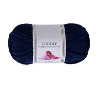 Utopia Crafts Cuddle Super Chunky Chenille Yarn Navy Blue, 100g 60m Ball, Fluffy, Soft & Easy to Use, Perfect Chunky Yarn for Crochet & Knitting, Machine Washable, Beginner-Friendly Wool Alternative