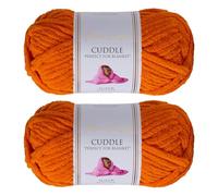 Utopia Crafts Cuddle Super Chunky Chenille Yarn Pumpkin Orange, 100g 60m Ball, Fluffy Soft & Easy to Use, Perfect for Crochet & Knitting, Machine Washable Beginner-Friendly Wool Alternative, Pack of 2