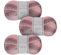 Utopia Crafts DK Baby Two Tone Double Knitting Yarn 3X 100g (Berry Mix)