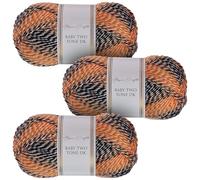Utopia Crafts DK Baby Two Tone Double Knitting Yarn 3X 100g (Wildfire)