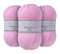 Utopia Crafts DK Double Knitting Yarn 3X 100g (Baby Pink)