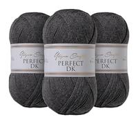 Utopia Crafts DK Double Knitting Yarn 3X 100g (Charcoal Melange)