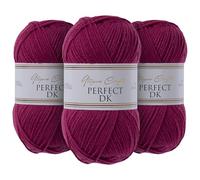 Utopia Crafts DK Double Knitting Yarn 3X 100g (Dark Raspberry)
