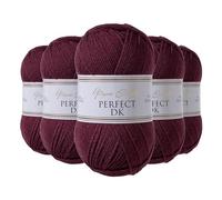 Utopia Crafts DK Double Knitting Yarn, 5X 100g (Grape Purple)
