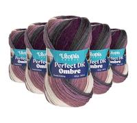Utopia Crafts DK Ombre Multicolour Double Knitting Yarn 5X 100g (004)