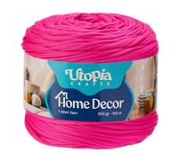 Utopia Crafts Home Décor T-Shirt Yarn for Crochet & Knitting 300g (Fuchsia Pink, 300g)