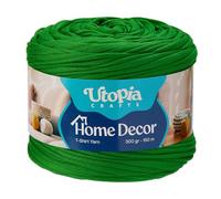 Utopia Crafts Home Décor T-Shirt Yarn for Crochet & Knitting 300g (Grass Green, 300g)