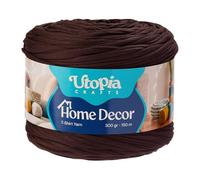 Utopia Crafts Home Decor T-Shirt Yarn for Crocheting, 300g Thick Soft Elastic Ribbon Yarn for Crochet Baskets Bags Rugs, Textile Fabric Yarn for Beginners, Home Decor, 5-7mm Hook (Deep Burgundy)