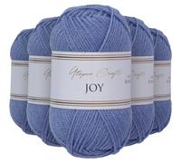 Utopia Crafts Joy DK Acrylic Yarn 5 x 50 g (250 g) Wool for Crochet and Knitting, Soft Knitting Wool, Crochet Wool (Cornflower Blue)