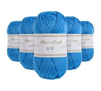 Utopia Crafts Joy DK Knitting Yarn 5 x 50 g - 100% Acrylic (Azure Blue)