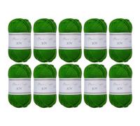 Utopia Crafts Joy Plain Knitting and Crochet Yarn, Soft, Easy Care, 100% Polyacrylic, 10 x 50 g Ball, 150 m (Emerald Green)