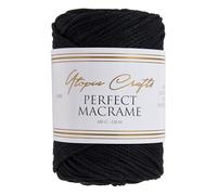 Utopia Crafts Perfect Macrame Cord 3mm - 200g (Black)