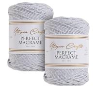 Utopia Crafts Perfect Macrame Cord 3mm - 2X 200g (Ash Grey)