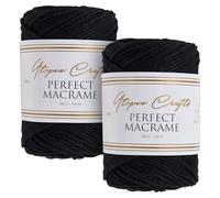 Utopia Crafts Perfect Macrame Cord 3mm - 2X 200g (Black)