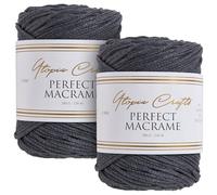Utopia Crafts Perfect Macrame Cord 3mm - 2X 200g (Charcoal Grey)