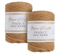 Utopia Crafts Perfect Macrame Cord 3mm - 2X 200g (Golden Tan)