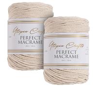 Utopia Crafts Perfect Macrame Cord 3mm - 2X 200g (Natural Beige)