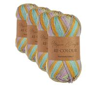 Utopia Crafts Re-Colour Knitting & Crochet Yarn 100g (Fresh Blooms) (Pack of 4)