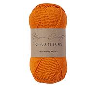 Utopia Crafts Re-Cotton Knitting Yarn, 100g (Pumpkin Orange)