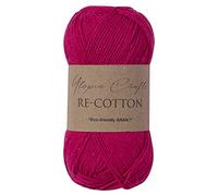 Utopia Crafts Re-Cotton Knitting Yarn, 100g (Rose Red)