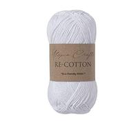 Utopia Crafts Re-Cotton Knitting Yarn, 100g (White), 5060967564330