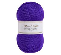 Utopia Crafts Super Aran Knitting and Crochet Yarn 100g (Jewel Purple)