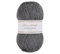 Utopia Crafts Super Aran Knitting and Crochet Yarn 100g (Smokey Grey)