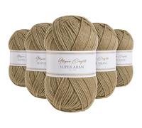 Utopia Crafts Super Aran Knitting and Crochet Yarn 5X 100g (Sandstone)