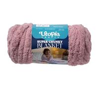 Utopia Crafts Super Chunky Blanket Yarn 250g, Soft Chenille Yarn for Arm Knitting - Thick Bulky Polyester Jumbo Yarn for Hand Knit Throw Blankets, Crochet, DIY Home Décor (Dusty Rose)