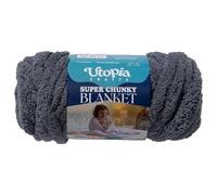 Utopia Crafts Super Chunky Blanket Yarn 250g, Soft Chenille Yarn for Arm Knitting - Thick Bulky Polyester Jumbo Yarn for Hand Knit Throw Blankets, Crochet, DIY Home Décor (Anthracite)