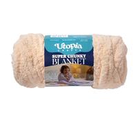 Utopia Crafts Super Chunky Blanket Yarn 250g, Soft Chenille Yarn for Arm Knitting - Thick Bulky Polyester Jumbo Yarn for Hand Knit Throw Blankets, Crochet, DIY Home Décor (Champagne)
