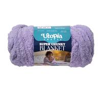 Utopia Crafts Super Chunky Blanket Yarn 250g, Soft Chenille Yarn for Arm Knitting - Thick Bulky Polyester Jumbo Yarn for Hand Knit Throw Blankets, Crochet, DIY Home Décor (Lavender)