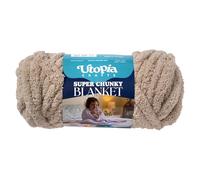 Utopia Crafts Super Chunky Blanket Yarn 250g, Soft Chenille Yarn for Arm Knitting - Thick Bulky Polyester Jumbo Yarn for Hand Knit Throw Blankets, Crochet, DIY Home Décor (Sand)