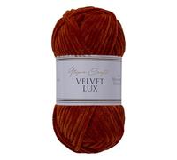 Utopia Crafts Velvet Lux Chenille Super Soft Chunky Yarn for Knitting and Crochet 100g (1, Dark Orange)